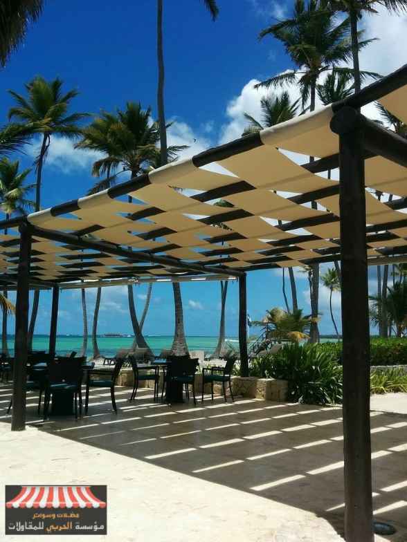 أنواع مظلات حدائق قماش