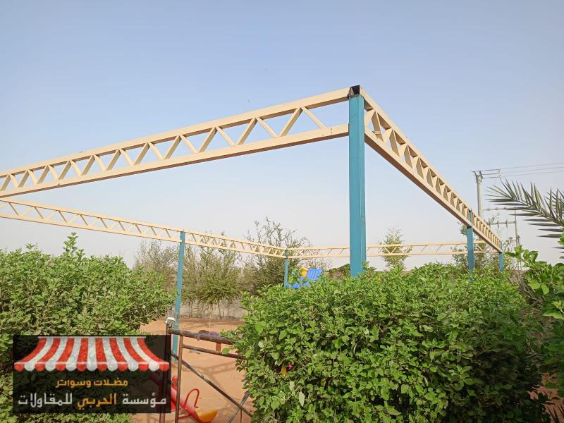 تركيب مظلات سيارات خشبية 